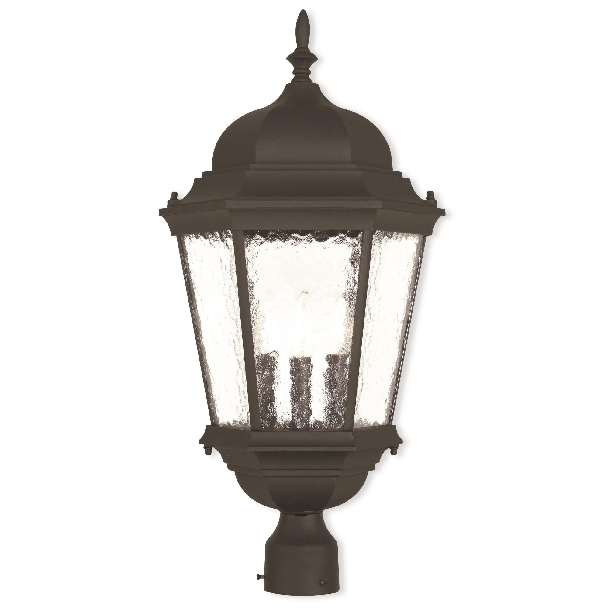 Hamilton 27 Inch Tall 3 Light Outdoor Post Lamp by Livex Lighting